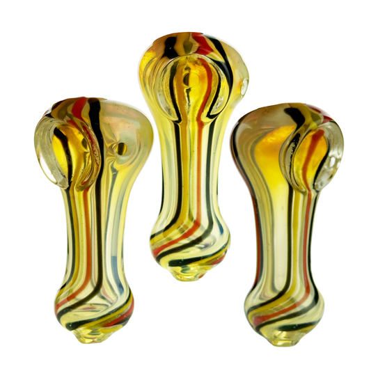 2.5" Hand Pipe Spoon Silver Fume Glass