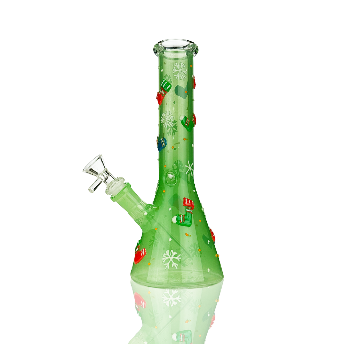 10" Christmas Beaker 3D Glow In The Dark