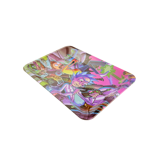 Small Rolling Tray – Rick & Morty Backwoods Design | 7in x 5in
