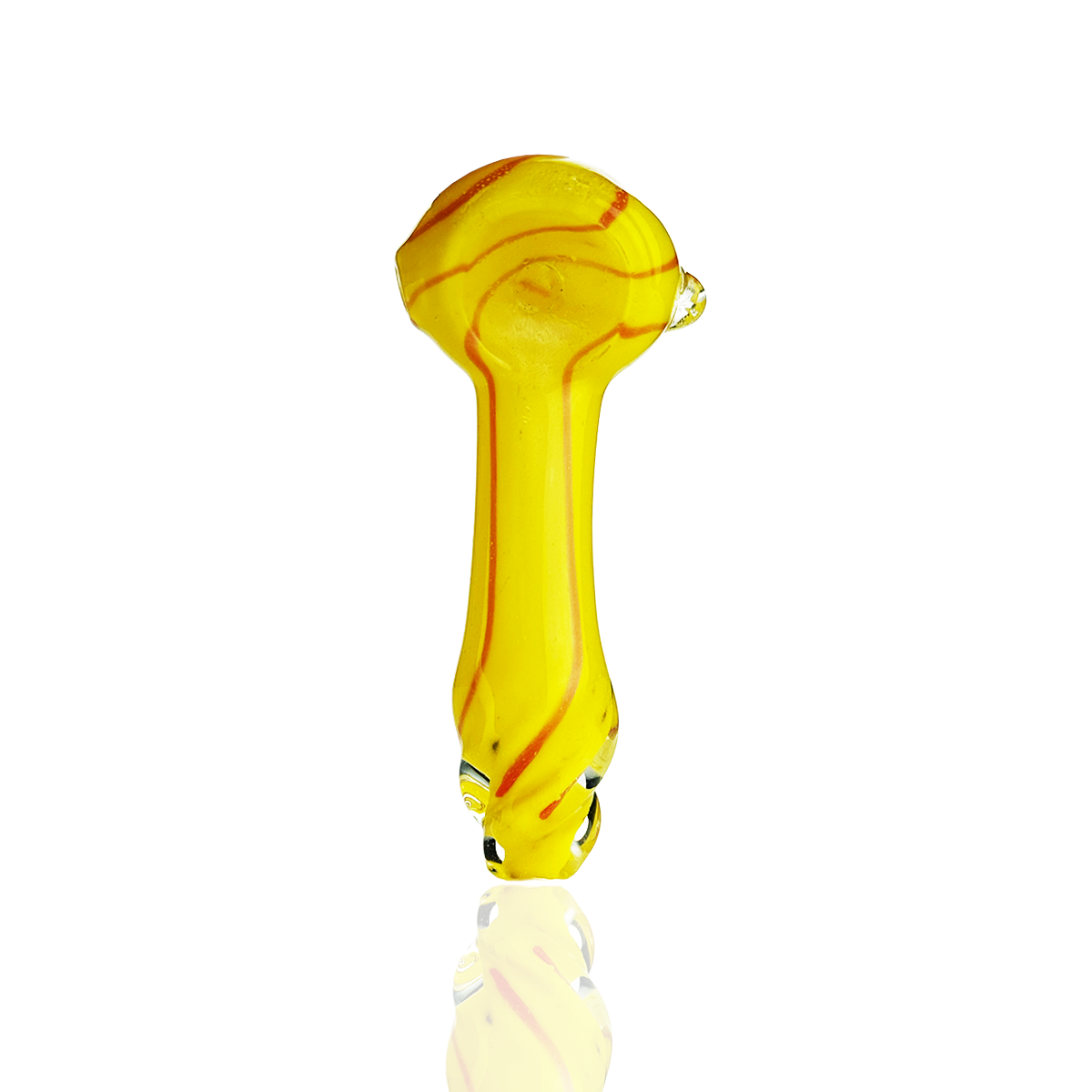 3" Hand Pipe Spoon with Color Glass Frit