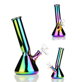 8" Electro Plated Bent Beck Beaker with 14mm Male Bowl