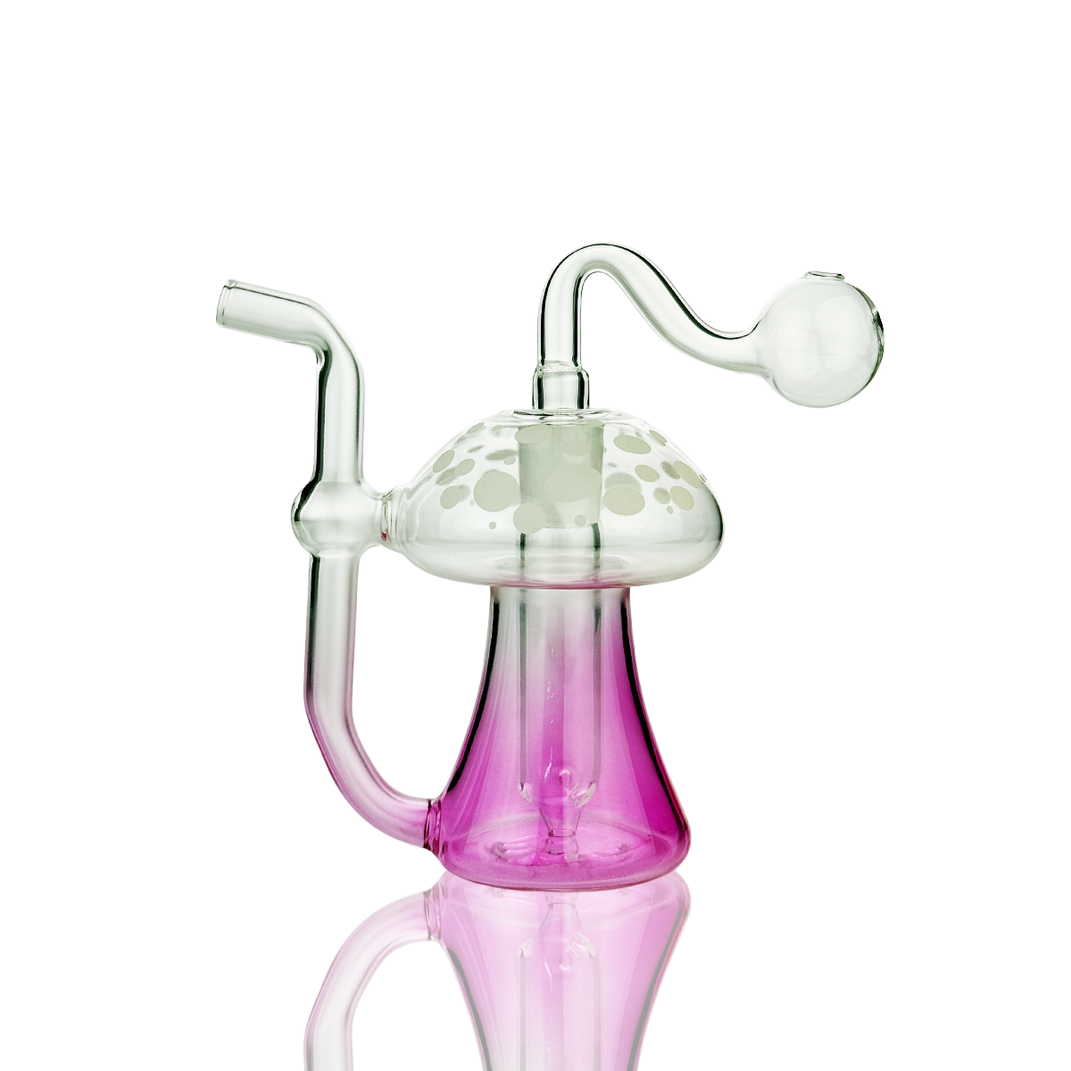 6" Mushroom Oil Burner Glow In The Dark with 14mm Oil Male Bowl