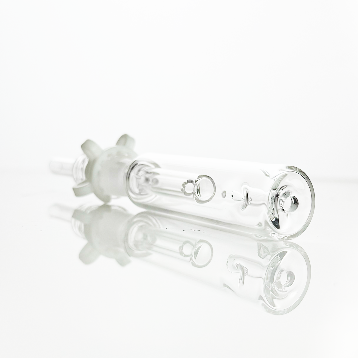 6" Glass Nectar Collector Straw with Quartz Nail and Jar
