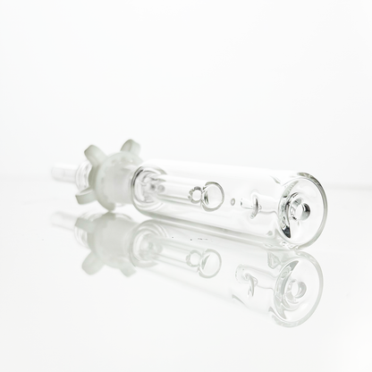 6" Glass Nectar Collector Straw with Quartz Nail and Jar