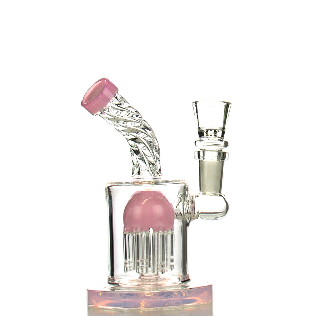 5.5" Water Pipe with Twisted Neck and Percolator and 14mm Male Bowl