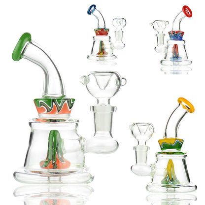5" Mini Bong with Reversal Glass Shower and 14mm Male Bowl