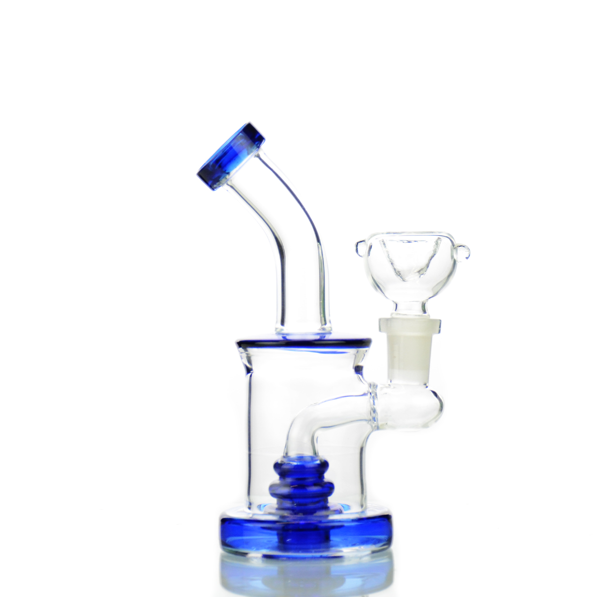 6" Water Pipe with Round Percolator and 14mm Male Bowl