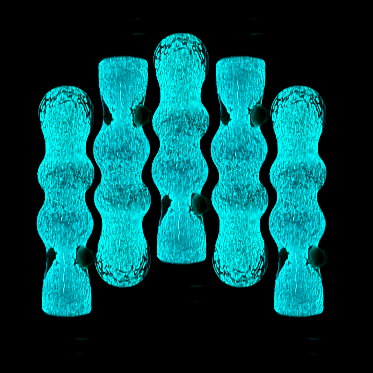 4" Chillum Glow in The Dark Glass