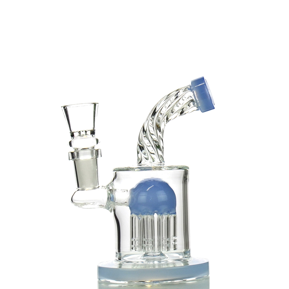 5.5" Water Pipe with Twisted Neck and Percolator and 14mm Male Bowl