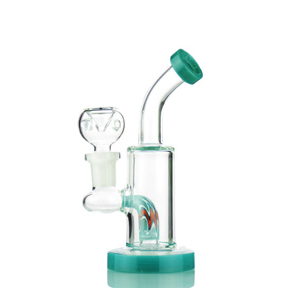 6" Water Pipe with American Rod Color and 14mm Male Bowl