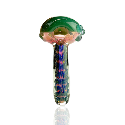 4.5" Gold Fume Bubble Trap Hand Pipe Spoon