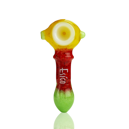 4.5" Esigo Tricolor Frit Glass Hand Pipe Spoon