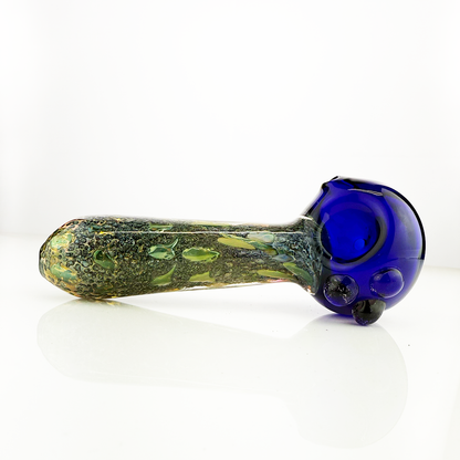 5" Hand Pipe Gold Fume Glass with Black Frit