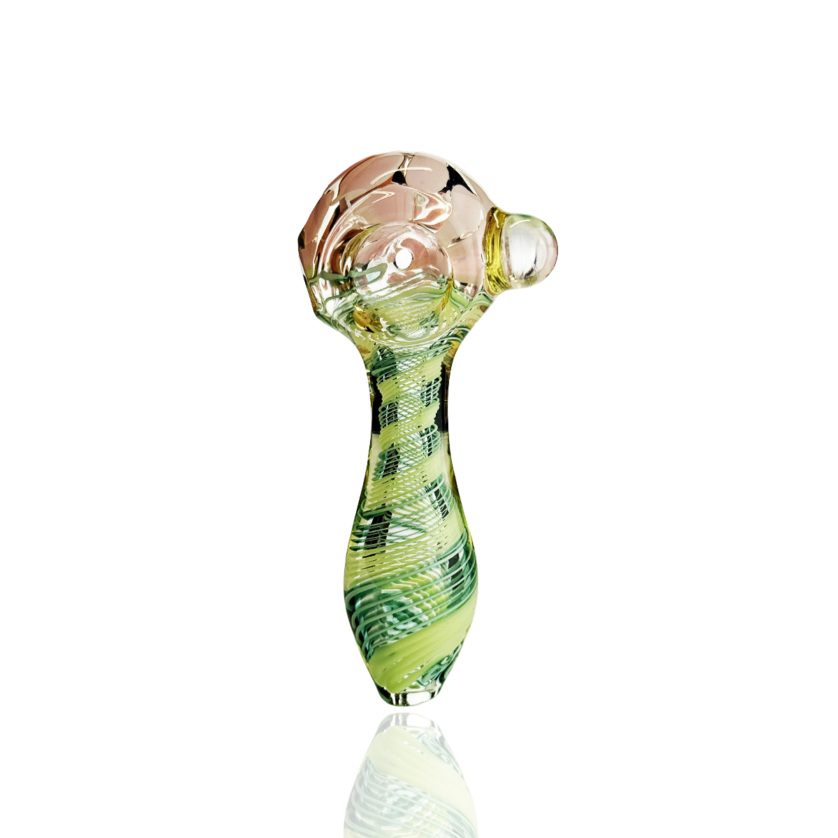 4.5" Double Glass Hand Pipe Soon with Spiral Art