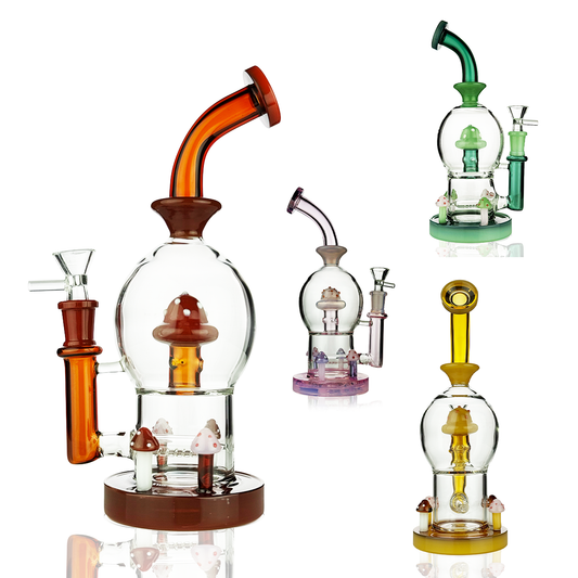 10" Mushroom Water Pipe Dome with 14mm Male Bowl