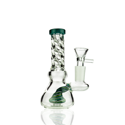 5" Twisted Neck Mini Water Pipe | 14mm Male Bowl