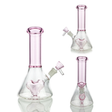 8" Pink Heart Beaker Shower Water Pipe Bong with 14mm Male Bowl