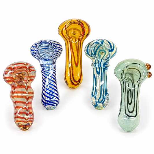 2.5-Inch Heavy Glass Hand Pipe, Assorted Designs