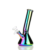 8" Electro Plated Bent Beck Beaker with 14mm Male Bowl