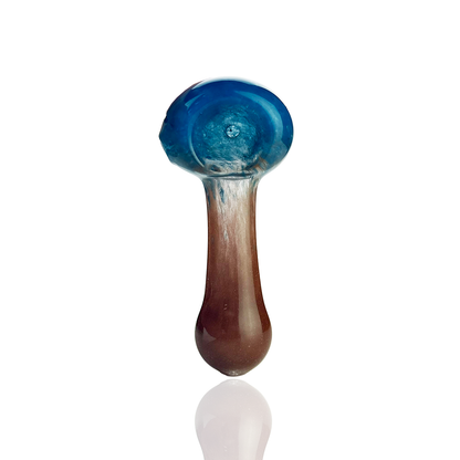 3.5" Hand Pipe Color Frit Glass Spoon
