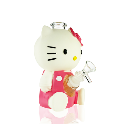 7" Pink Cartoon Water Pipe Bong | 14mm Male Bowl