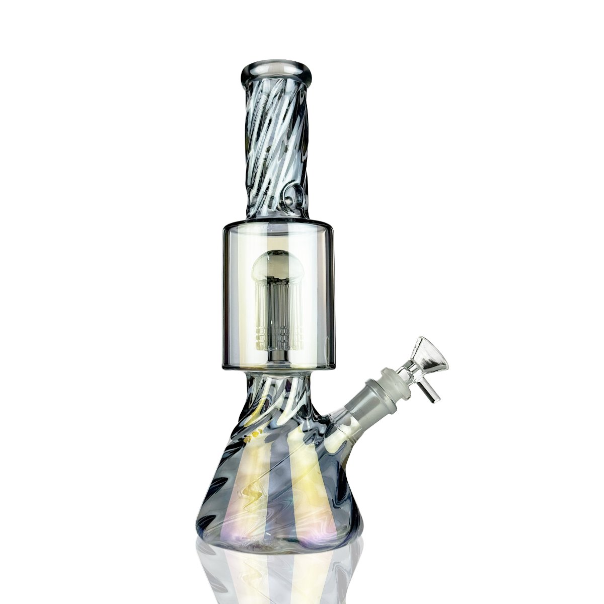 11" Tree Beaker Electroplated  with 14mm Male Bowl