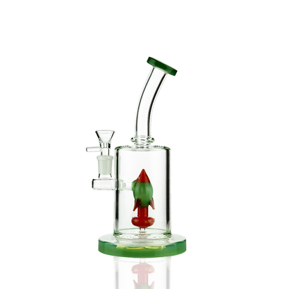 8" Water Pipe Bong with Rocket Shower 14mm Male Bowl