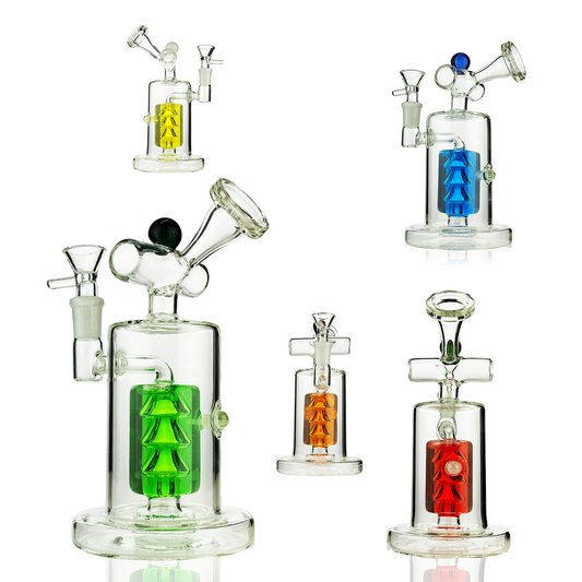 8" Glycerin Water Pipe Bong with 14mm Male Bowl