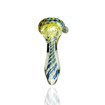 4.5" Double Glass Hand Pipe Soon with Spiral Art
