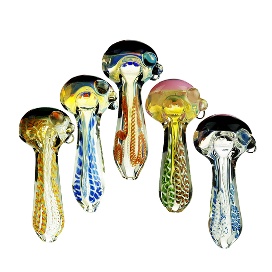 4.5" Hand Pipe Double Glass Twsiting Design