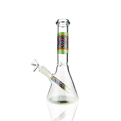 10" Glow in The Dark Beaker with 14mm Male Bowl