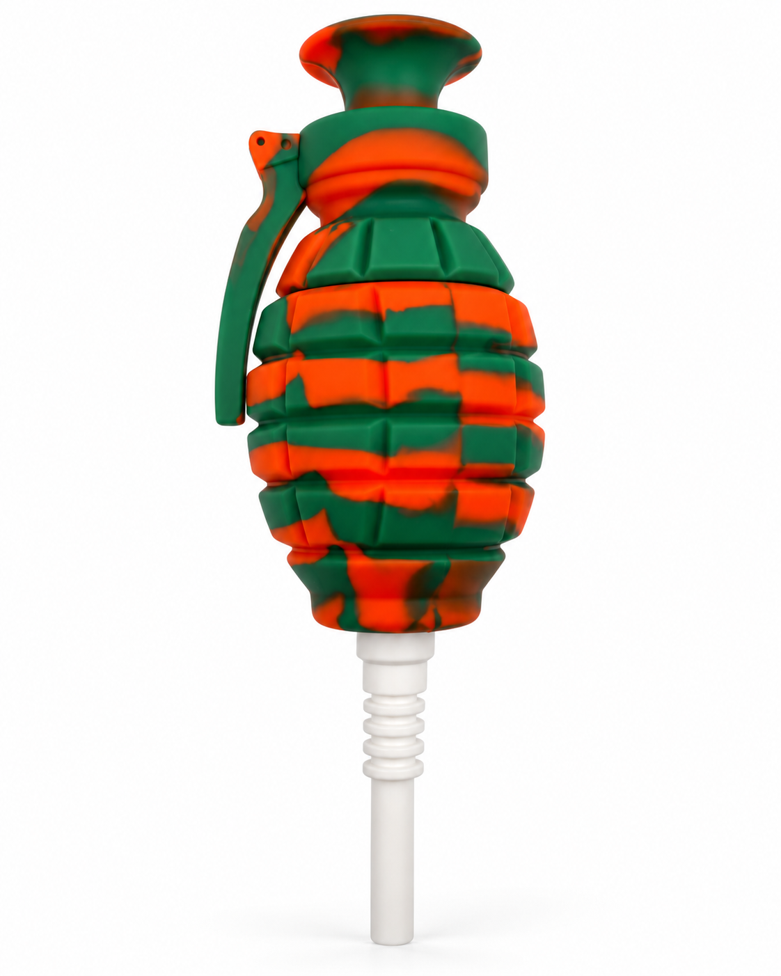 6.5-Inch Grenade Silicone Nectar Collector, 14mm Ceramic Tip & 5ml Jar