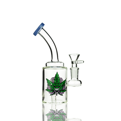 6" Water Pipe with Sticker with 14mm Male Bowl