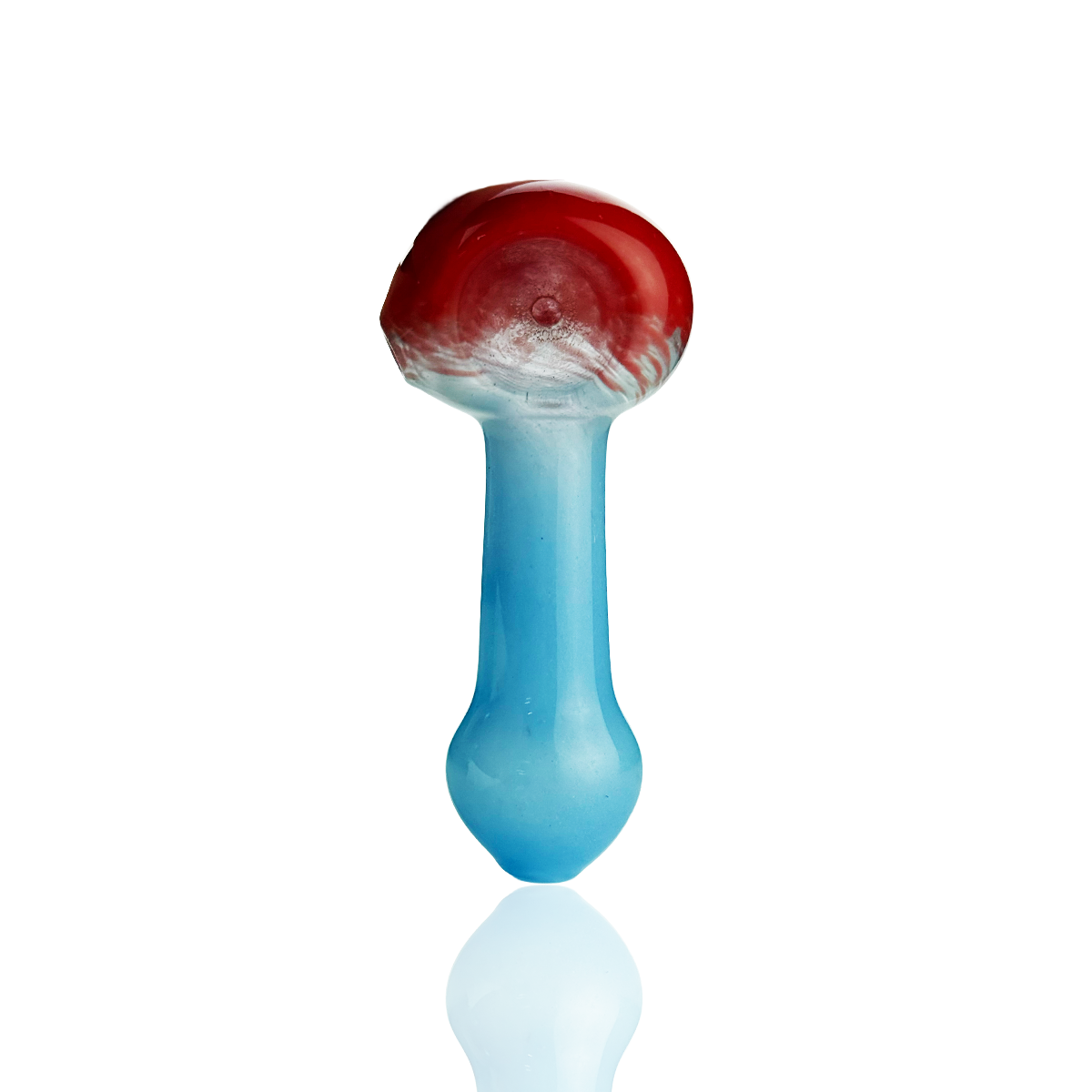 3.5" Hand Pipe Color Frit Glass Spoon