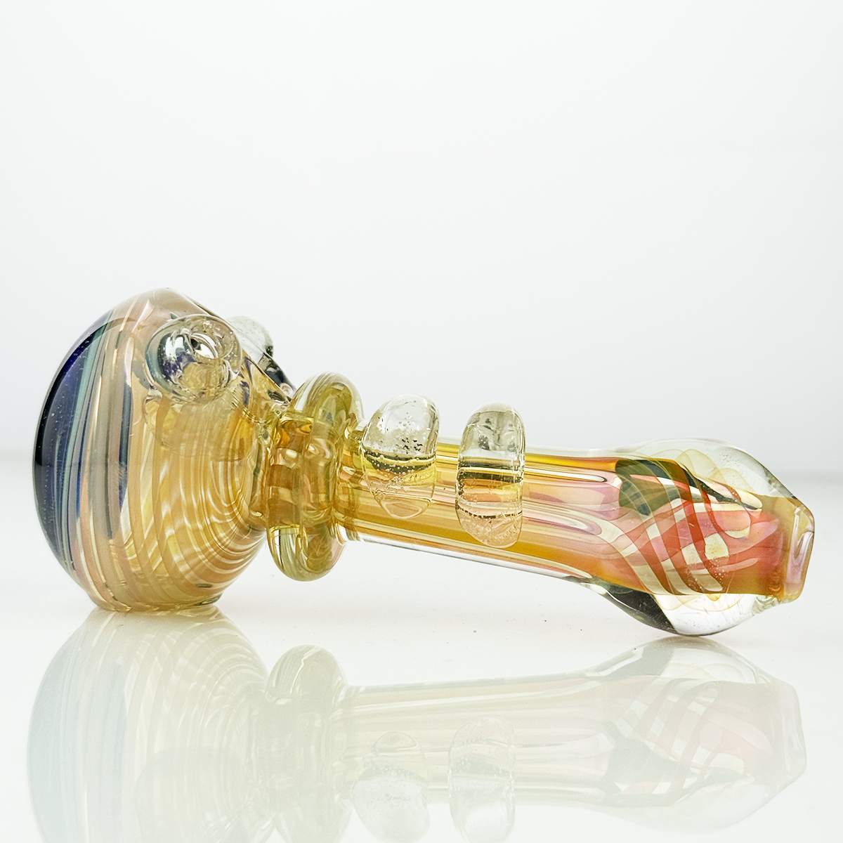 4.5" Gold Fume Hand Pipe Spoon