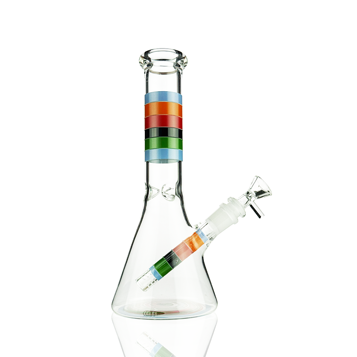 10" Glow in The Dark Beaker with 14mm Male Bowl