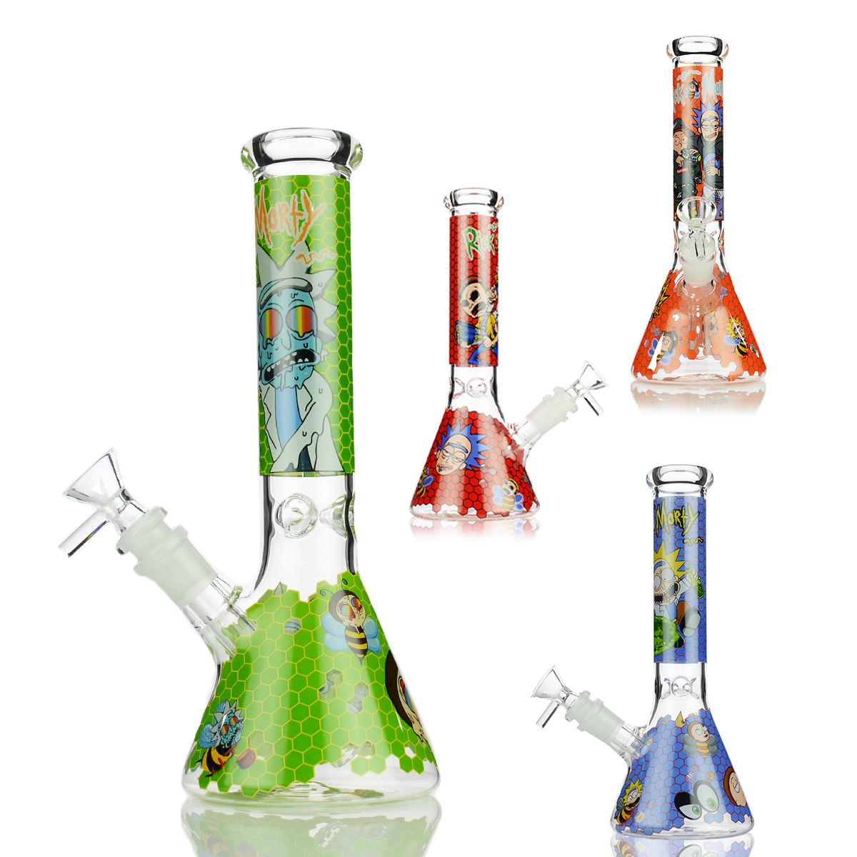 10" R&M Decal Beaker with 14mm Male Bowl