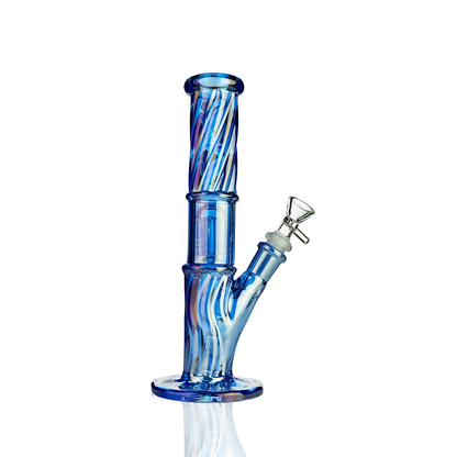 10-Inch Electro-Plated Straight Shooter Water Pipe