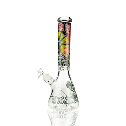 14" Beaker Liberty Glass with 14mm Male Bowl