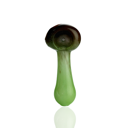 3.5" Hand Pipe Color Frit Glass Spoon