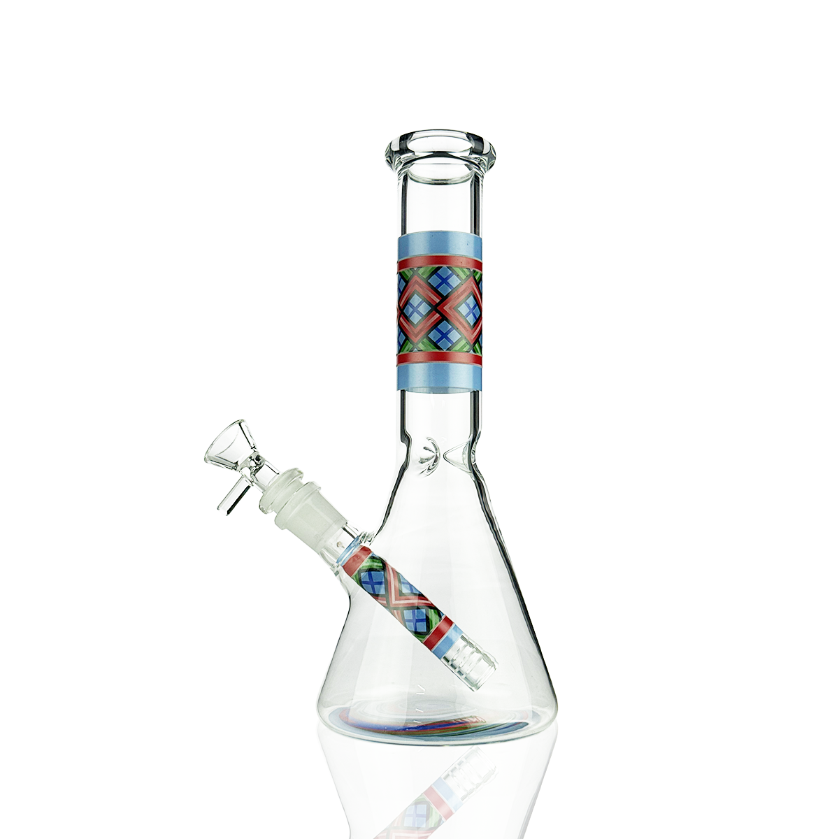 10" Glow in The Dark Beaker with 14mm Male Bowl