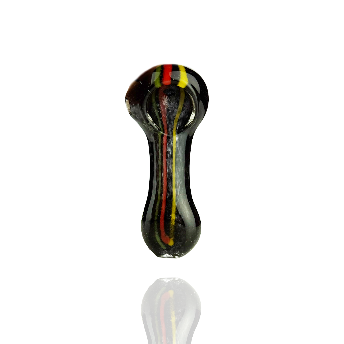 2.5" Hand Pipe Rasta Frit Glass