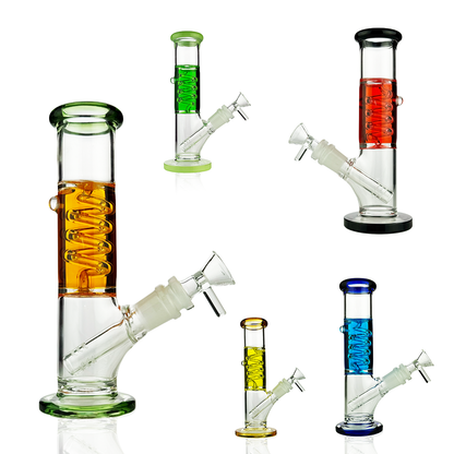 8" Glycerin Straight Shooter Water Pipe Bong | 14mm Male Bowl | Wholesale Glass