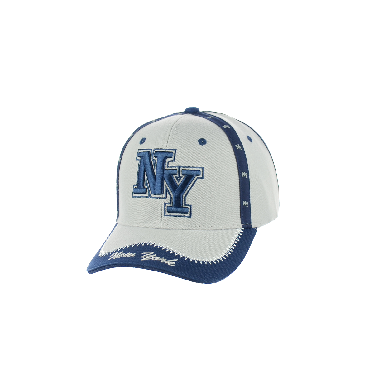 New York Baseball Embroidered Hat Velcro Back