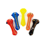 4.5" Rasta Line Glass Color Frit Hand Pipe