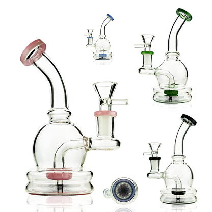 6" Water Pipe Sphere Bong 14mm Male Bowl
