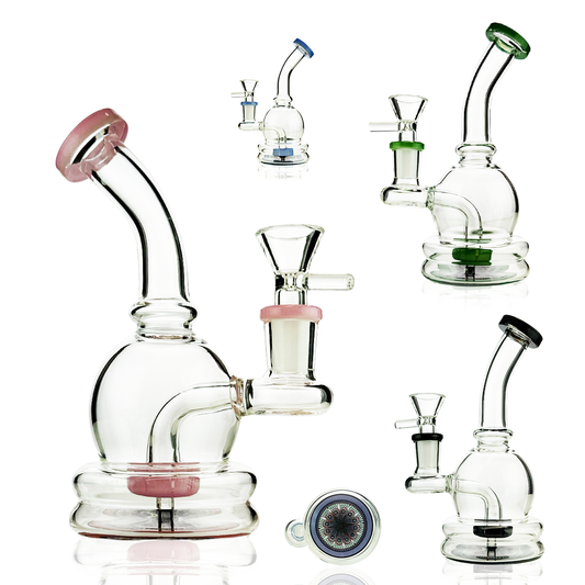 6" Water Pipe Sphere Bong 14mm Male Bowl