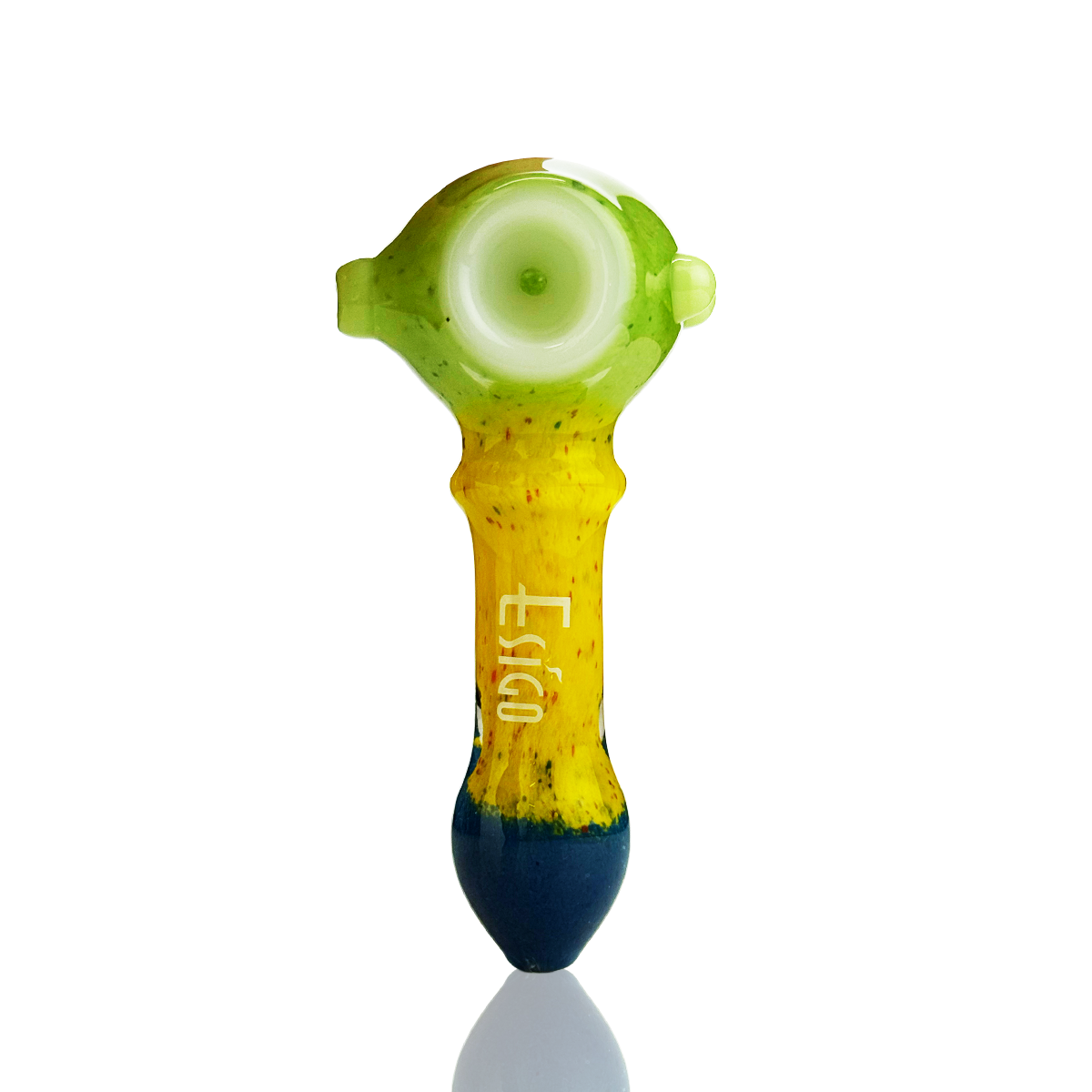 4.5" Esigo Tricolor Frit Glass Hand Pipe Spoon