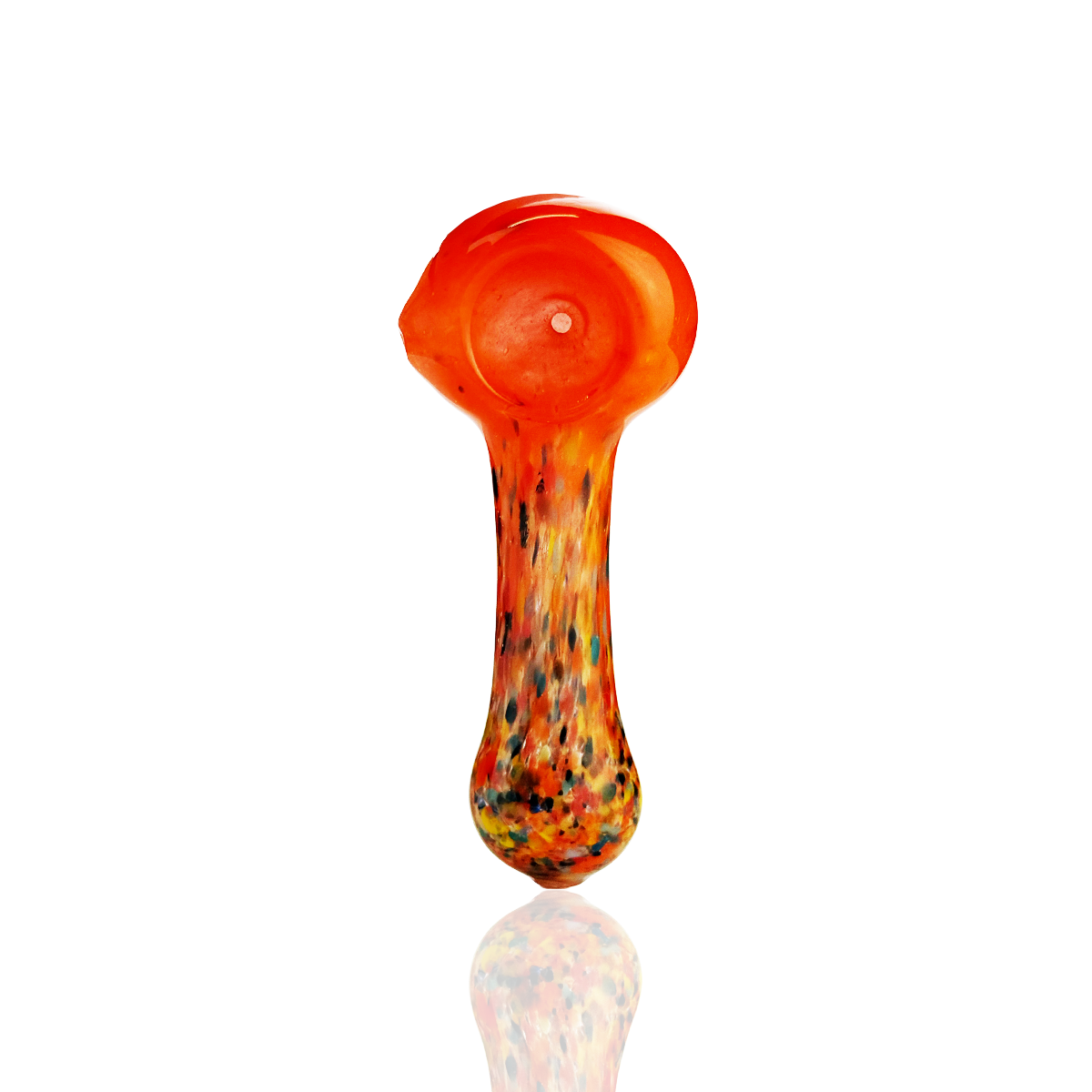 3.5" Hand Pipe Spoon Candy Cane Frit