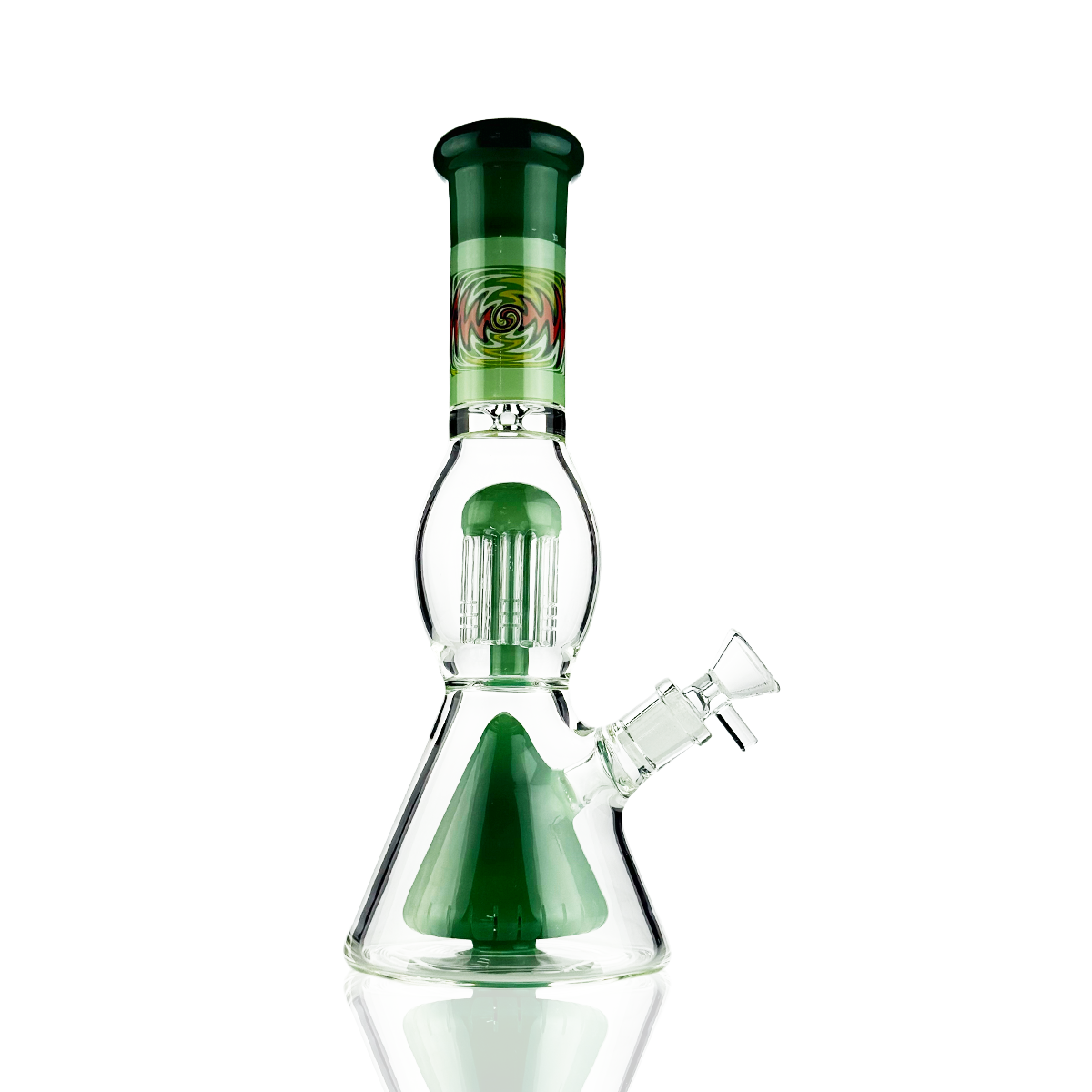 11" Beaker with Double Percolator and 14mm Male Bowl
